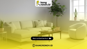 Cat Ruang Tamu Abu Muda