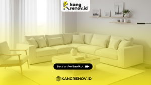 Furnitur putih + keramik abu-abu