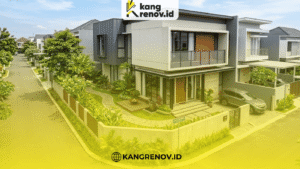 Rumah Hook Minimalis dengan Taman Samping