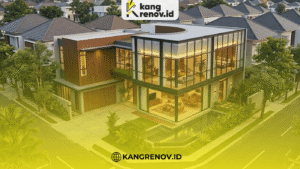 Rumah Hook Modern dengan Jendela Besar