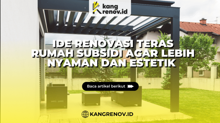 kang renov_Ide Renovasi Teras Rumah Subsidi Agar Lebih Nyaman dan Estetik