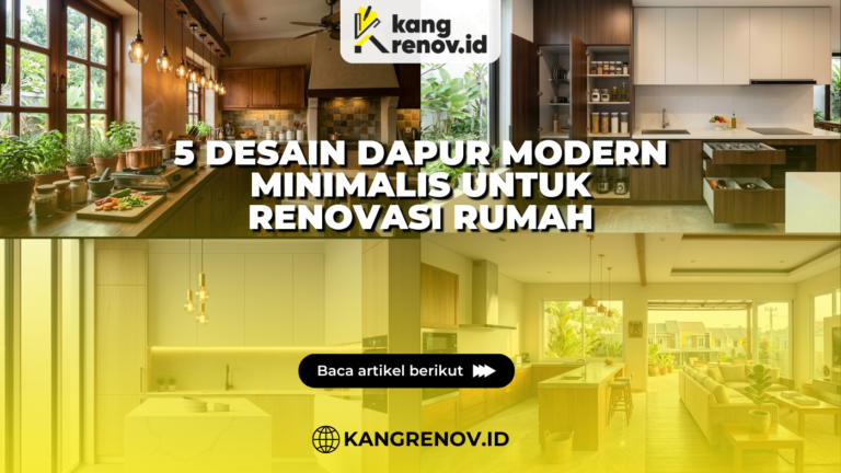 5 Desain Dapur Modern Minimalis untuk Renovasi Rumah