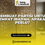 Membuat Partisi untuk Tempat Ibadah, Apakah Perlu