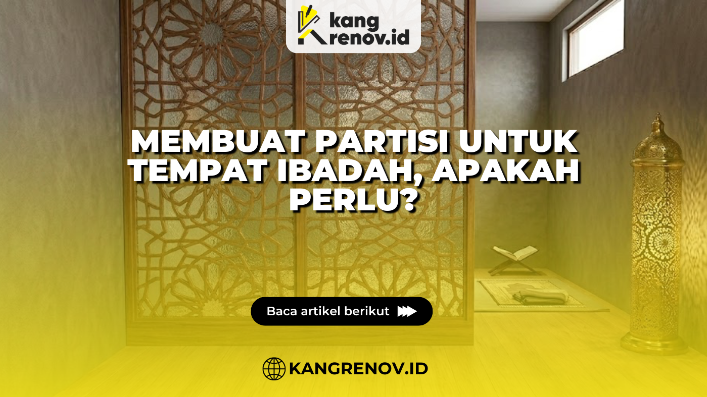 Membuat Partisi untuk Tempat Ibadah, Apakah Perlu