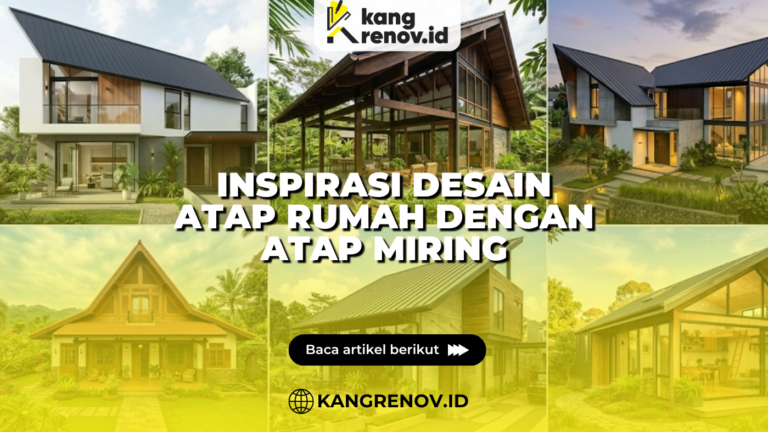 Inspirasi Desain Atap Rumah dengan Atap Miring
