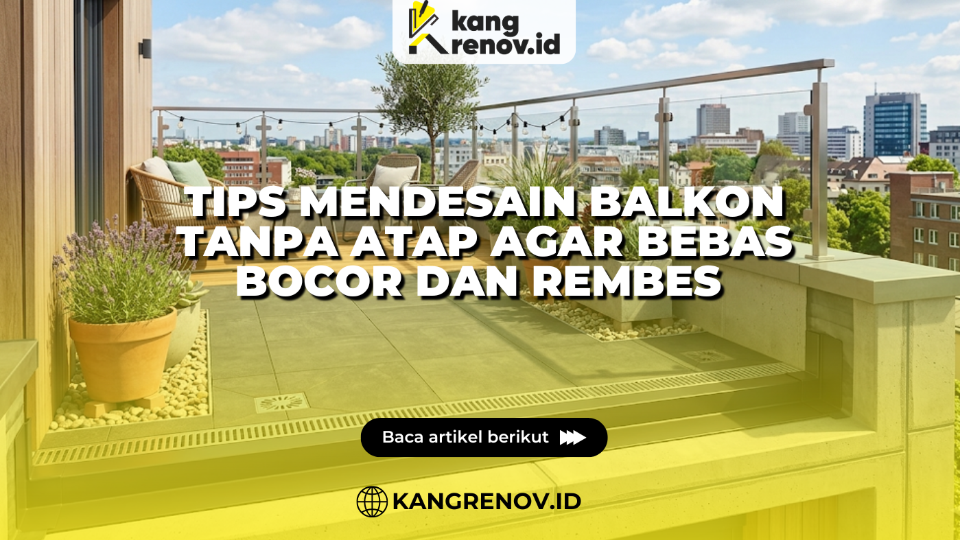 Tips Mendesain Balkon Tanpa Atap agar Bebas Bocor dan Rembes